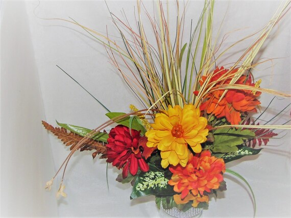 Wedding Centerpiece Decorations Fall Color Wedding Flower Etsy