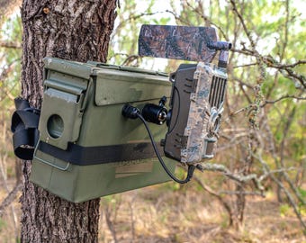 12 volt Ready Trail Cam Mount for Trees, Deer Hunting, Hunting Gear, Trail Camera