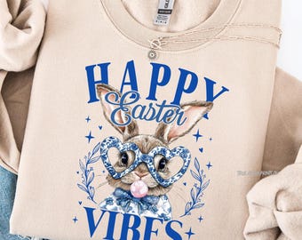 Sudadera festiva de conejito feliz de Pascua, sudadera de conejito de Pascua, Pascua
