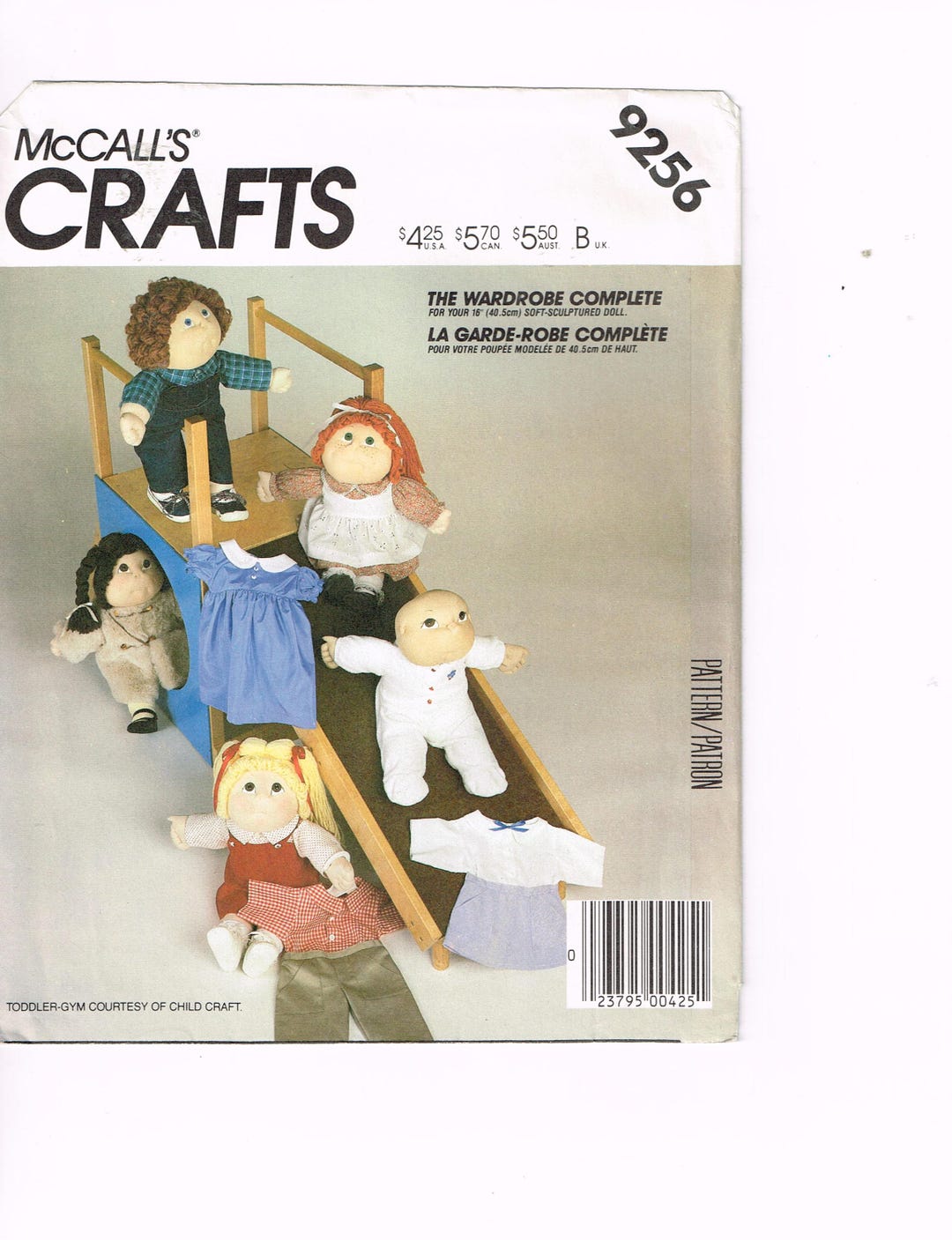 Vintage 1980s Mccall's 9256 Doll Clothes Pattern – 16
