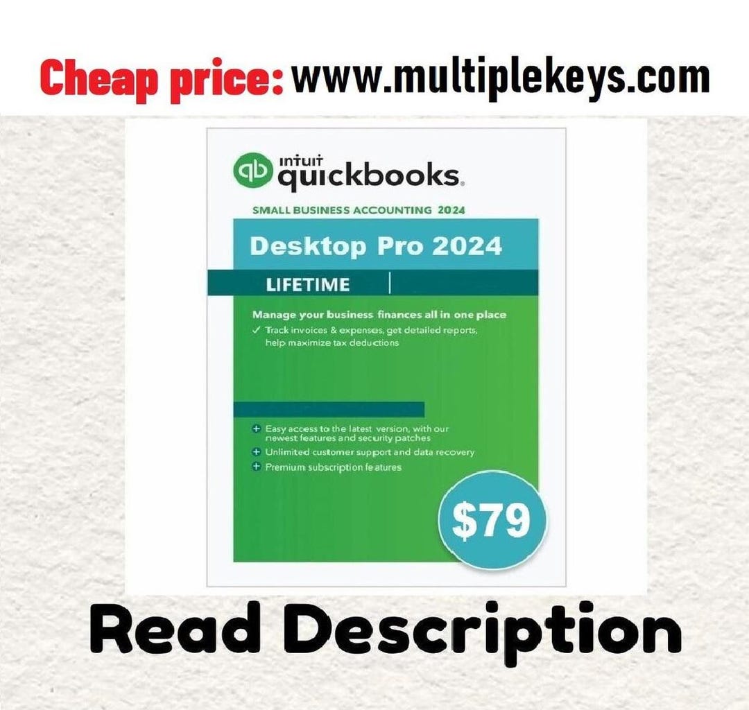 Quickbooks Desktop Pro Plus 2024 US Lifetime Etsy Canada