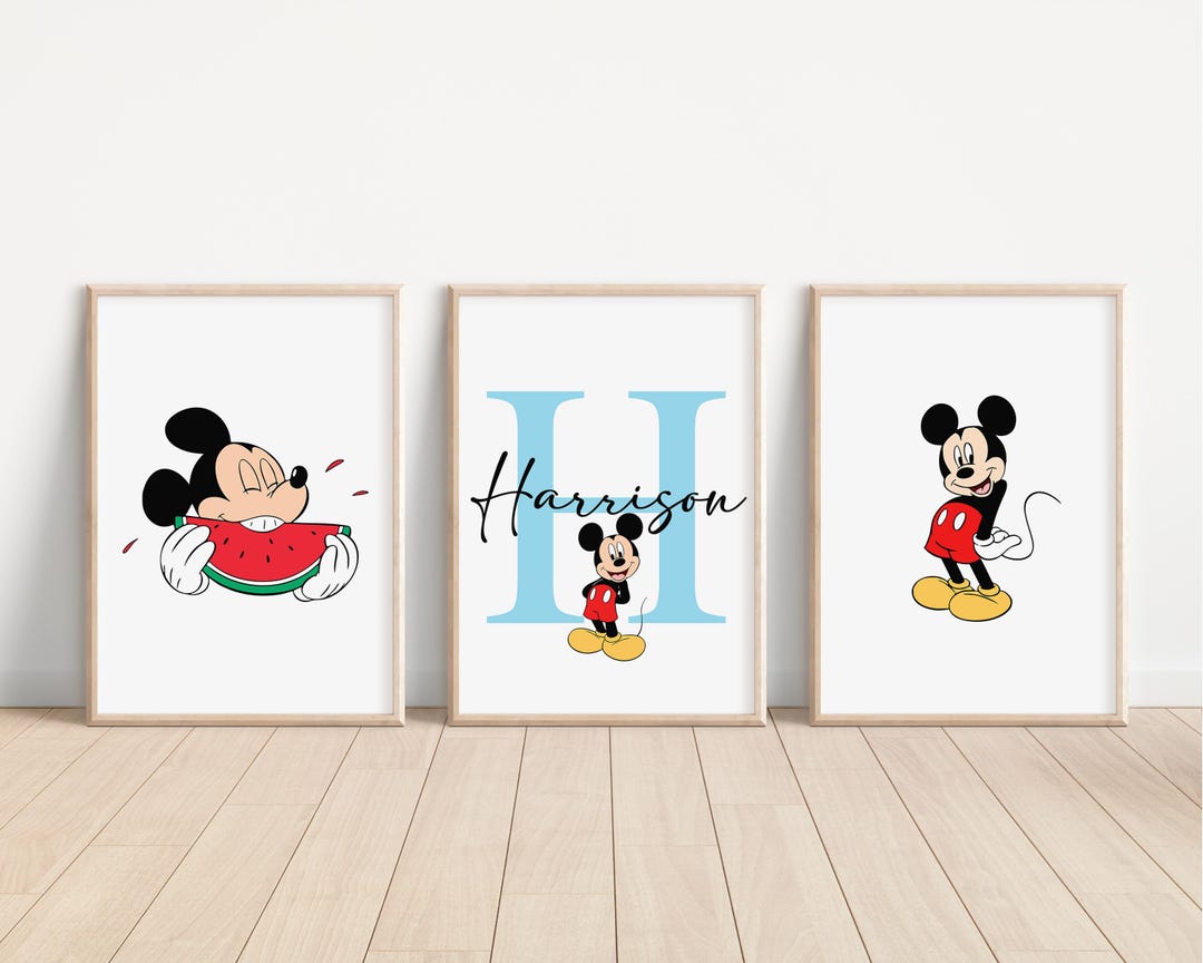 ヴィンテージ　3セット　壁掛け　ディズニー　ミッキー　子供 il_1080xN.6189923699_sjc3.jpg