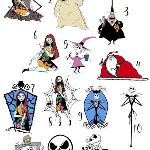 The Night Before Christmas Prints, Disney Jack Skellington Bedroom Decor, Sally Wall Art, Zero Halloween Posters Keep Sake image 8