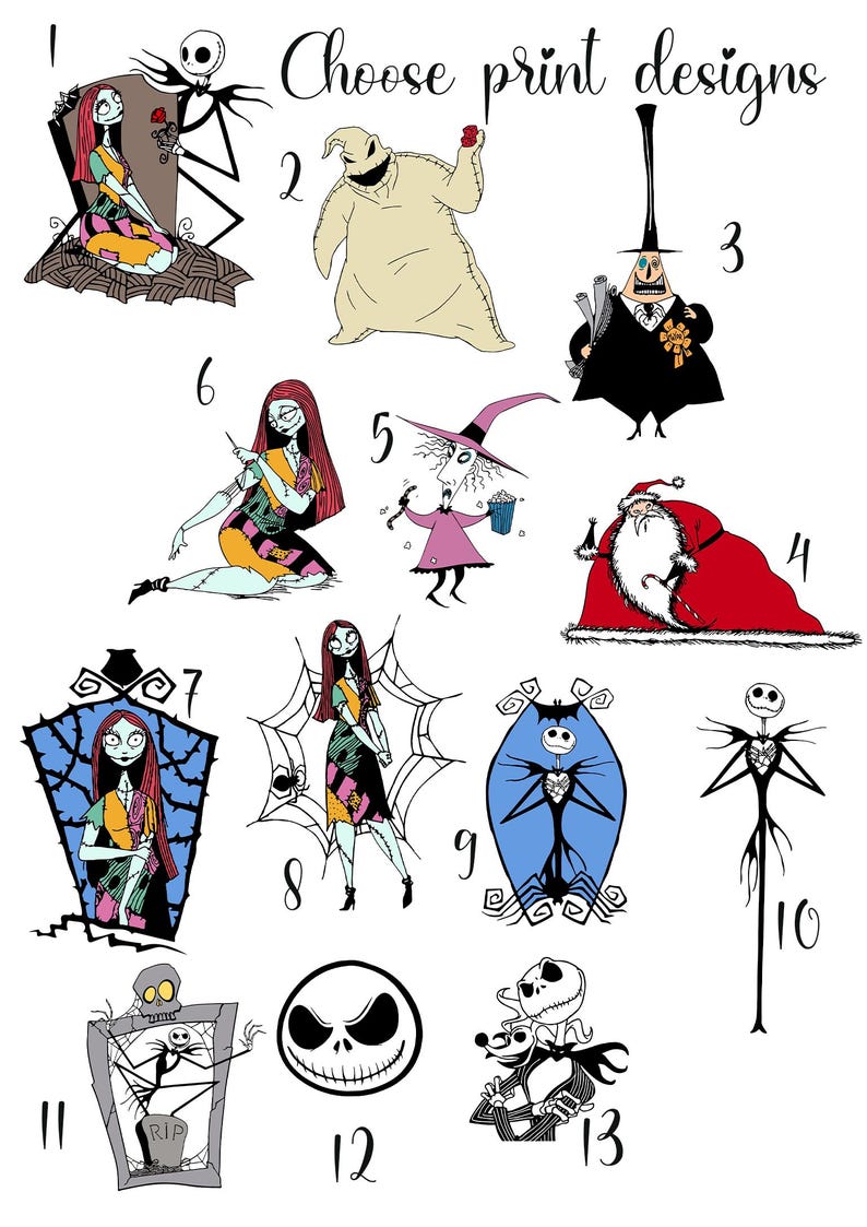 The Night Before Christmas Prints, Disney Jack Skellington Bedroom Decor, Sally Wall Art, Zero Halloween Posters Keep Sake image 8