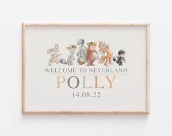 Personalised  Lost Boys Peter Pan Print, Disney Nursery Bedroom Decor, Kids Room Poster, Lost Boys Wall Art, Peter Pan Neverland wall Art