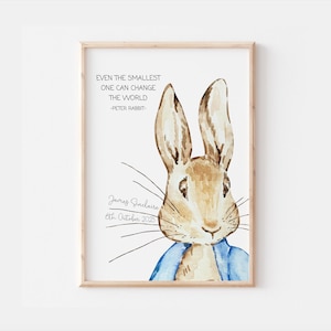 Personalised Christmas Peter Rabbit Prints, Beatrix Potter Nursery Decor, Petter Rabbit Wall Art, Newborn Baby Gifts, Peter Rabbit Poster