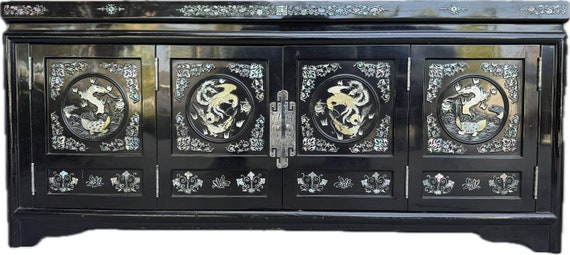 Antique Carved Hardwood Chinese Altar Console Table Sideboard Buffet  Cabinet - Etsy