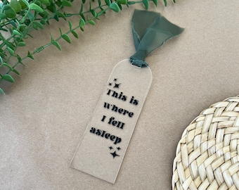 Quote Book Mark, Bookmark for women with tassel, book lover gift, acrylic book markers, reader gift, book club gift, page marker, book