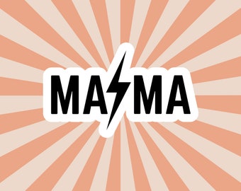 Mama Lightening Bolt Vinyl Sticker, Water proof Stickers, Water bottle Laptop or Notebook, Water proof Vinyl Decal, Mother's Day, Mom Life