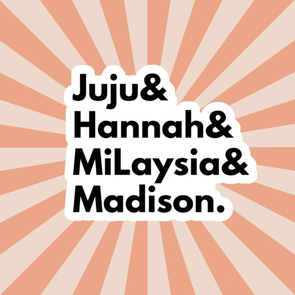 Juju, Hannah, MiLaysia & Hannah Vinyl Sticker, Water proof Sticker, Women in Sports, Laptop Vinyl Decal, Female College Athlete, Gamecocks
