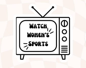 Watch Women's Sports Waterproof Vinyl Sticker Women in Sports Laptop Decal Female Athlete Accessory College Basketball Athlete WNBA Aces