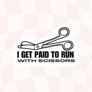 Athletic Trainer Sticker Vinyl Decal Water Bottle Proof Design Medical Scissors Humor Gift Sports Medicine Professional Accessory Laptop