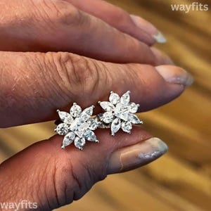 925 Sterling Silver Cubic Zirconia Earrings For Women | Sterling Silver Studs | Cubic Zirconia Studs | Modern Stud Earrings | Gift For Her