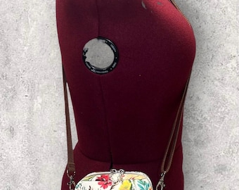 Handmade Woodland Canvas Crossbody Bag/Purse/Cellphone Bag
