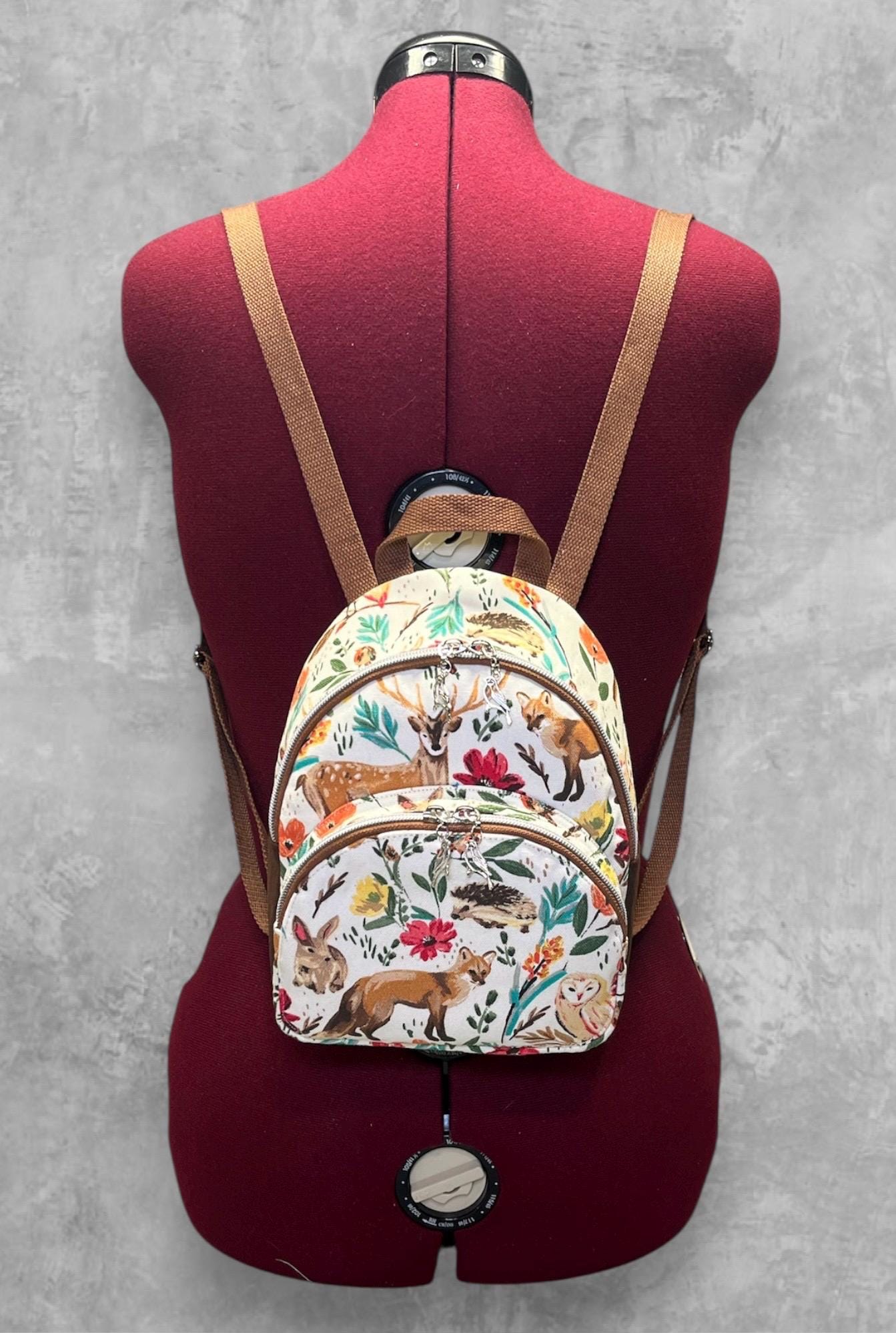 Vtg 90s Boho Owl Tapestry Mini Backpack Red Floral Woven Small Rucksack 90s Woven Backpack - Etsy main image 3