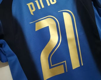 Italy 2006 World Cup Home Jersey Totti 10 Del Piero 7 Pirlo 21 Retro Football Shirt