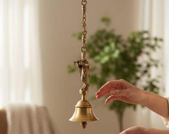 オリジナルの手作り寺院の鐘 | 伝統的な青銅製の吊り下げ鐘、純粋な