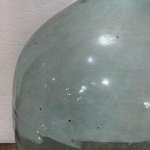 Large Antique Glass Demijohn Bottle Vase Hand Blown Green Glass Vessel Vintage Rustic Decor Statement Floor Vase 21 Inch image 8