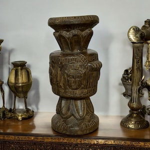 Rare Antique Naga Stool | 100+ Years Old Tribal Art | Hand-Carved Wooden Stool | Ethnic Naga Decor | 12” Tall | Northeast India