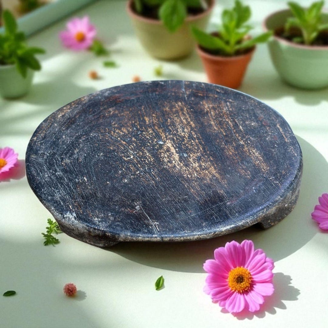 Rustic Wood Chapati Board | Vintage Indian Decor Riser - Etsy