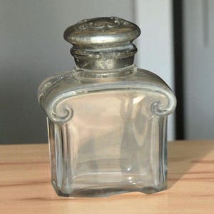 Vintage Baccarat Crystal Perfume Bottle dated 1950s, Antique Pocket Scent Bottle, Collectible Art Deco Style small glass ittar