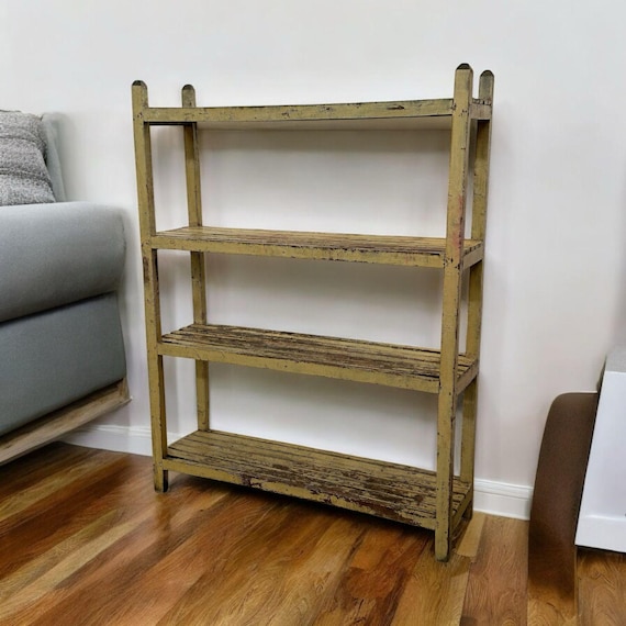 古道具／ビンテージ 木製本棚（4段） ヴィンテージ風アンティーク調