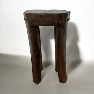 Authentic Antique Indian Naga Tribal Table, Hand-Carved Solid Wood Bench, vintage african coffee table , antique wooden center table