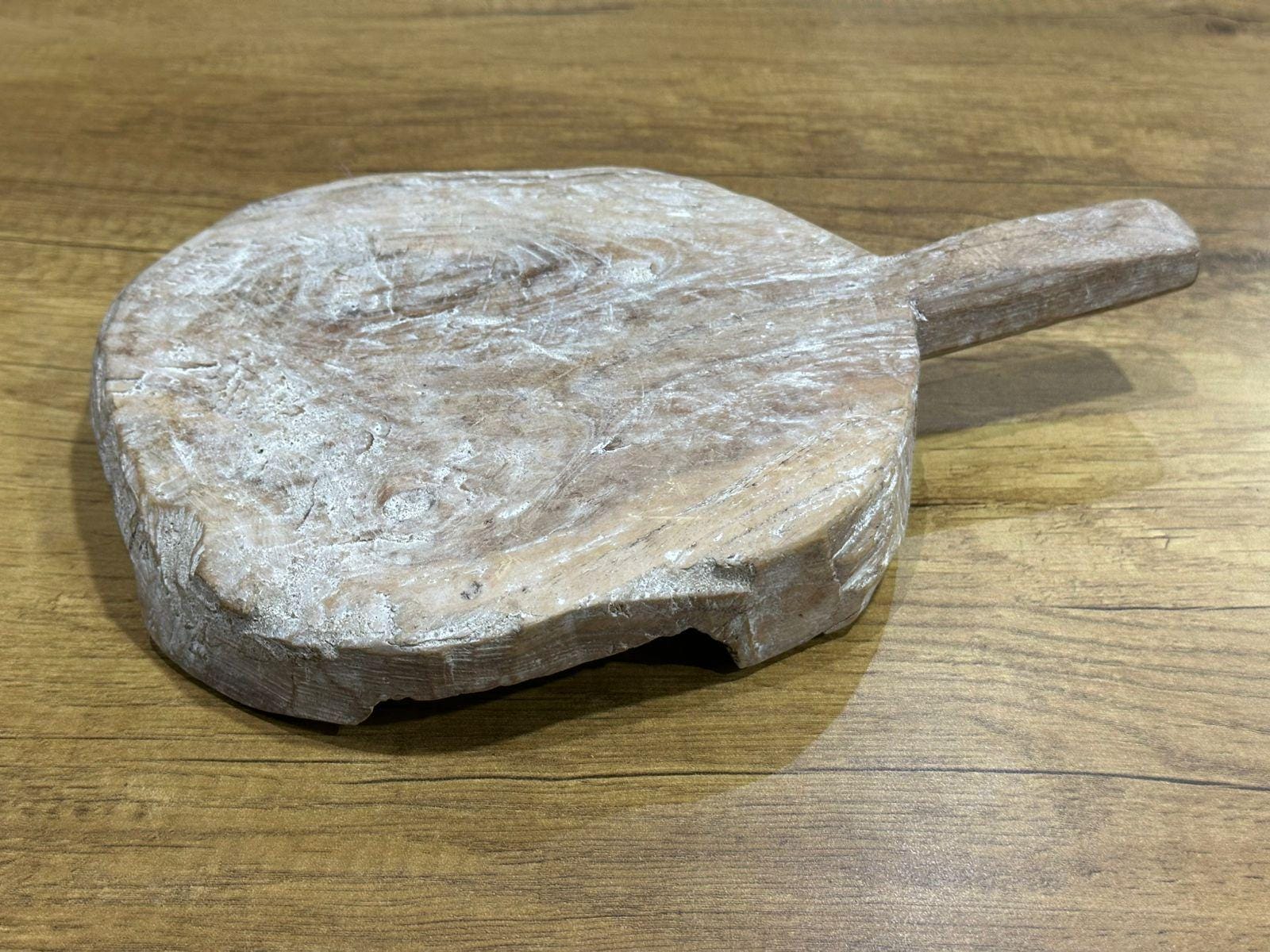 Antique Wooden Chapati Board, Rustic Kitchen Riser, Vintage Indian ...