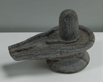 Granite Shivling, Indian Shiva Lingam, Indian Pooja Room Decor, Shiv parvati Nandi