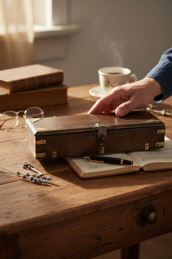 ヴィンテージ真鍮製天秤（木箱と重り付き）：コレクターズアイテム