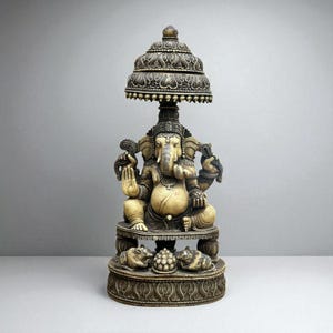 Statua di Ganesha in polvere di marmo, scultura di Ganesha, dio indù, statua indiana di Ganesha, statua indiana di Bhagwan, Ganesh Ji, idolo di Ganesha scolpito