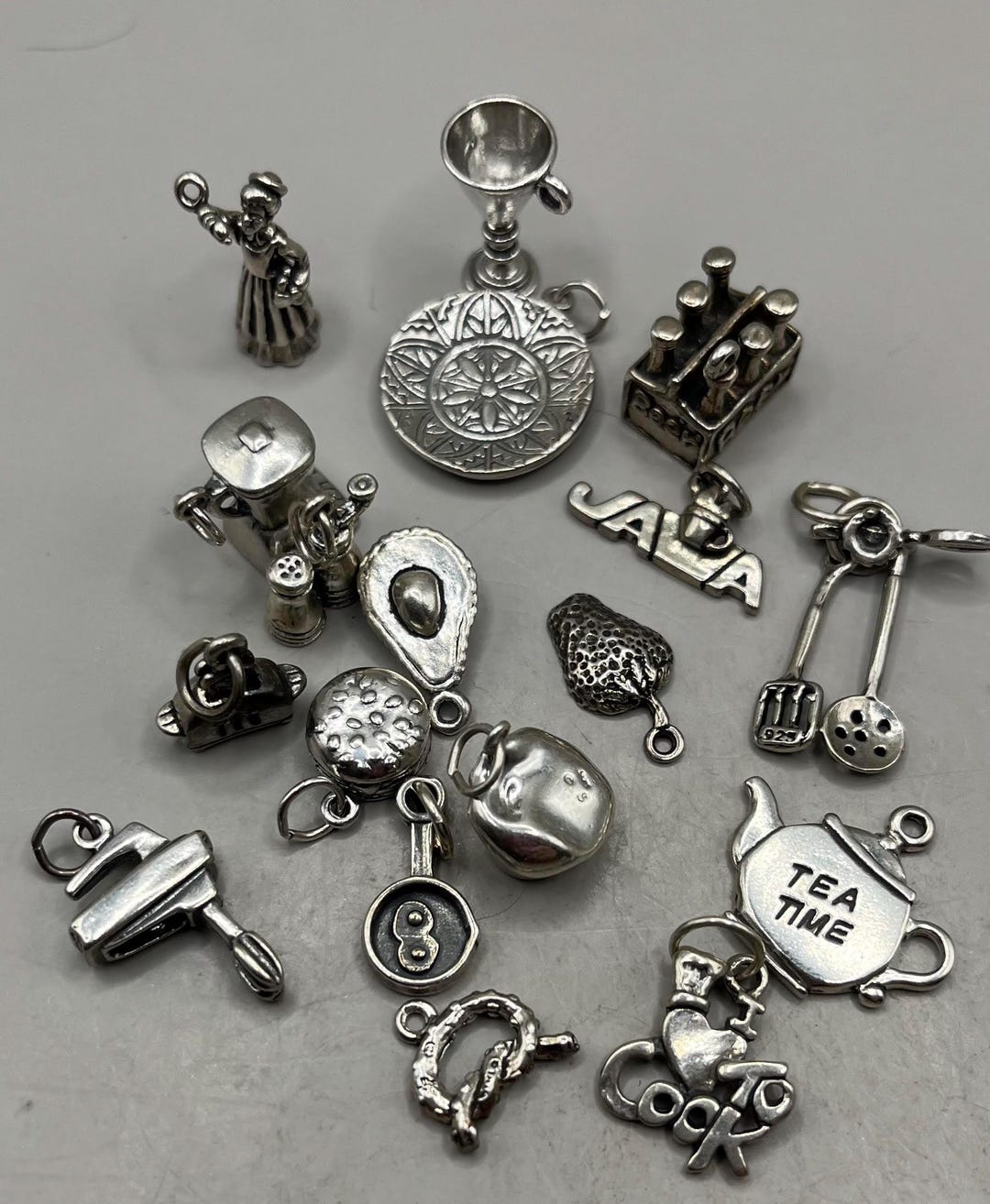 Kitchen Charms, USA Made Cooking Icons .925 Sterling Silver - Etsy