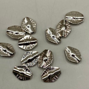 Sterling Silver Flat Oval like Beads