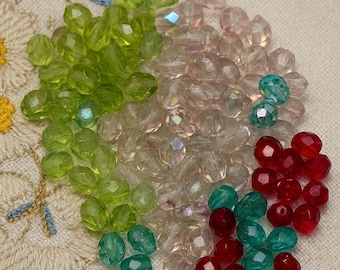 Vintage Czech Fire-Polished Beads – 4mm Faceted AB Vitrail Copper Bronze Round Glass for Jewelry Making