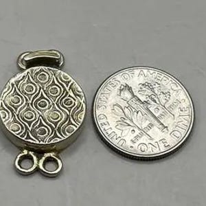 Vintage Vermeil Sterling Silver Clasps – Handmade in India, Ornate Artisan Connectors for Jewelry Making image 9