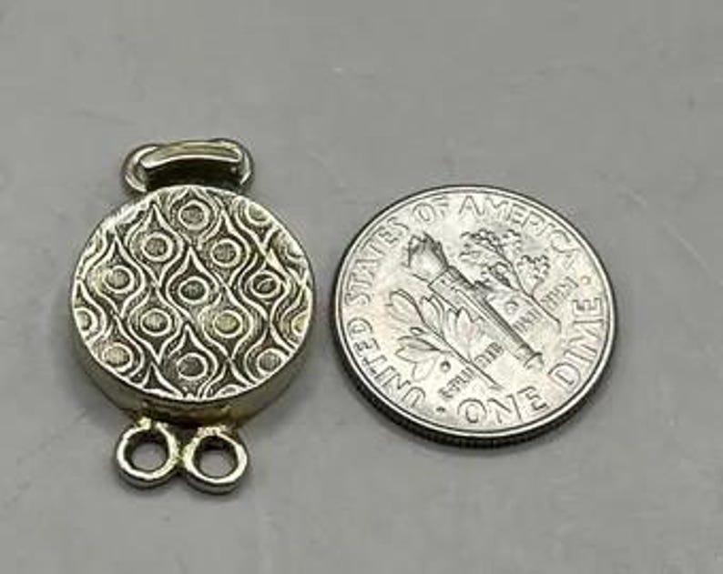Vintage Vermeil Sterling Silver Clasps – Handmade in India, Ornate Artisan Connectors for Jewelry Making image 9