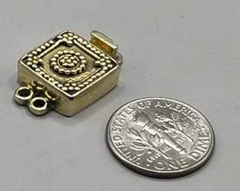 Vintage Vermeil Sterling Silver Clasps – Handmade in India, Ornate Artisan Connectors for Jewelry Making image 6