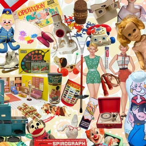 Póster digital de Remember the Toys de los años 60, 18 x 24