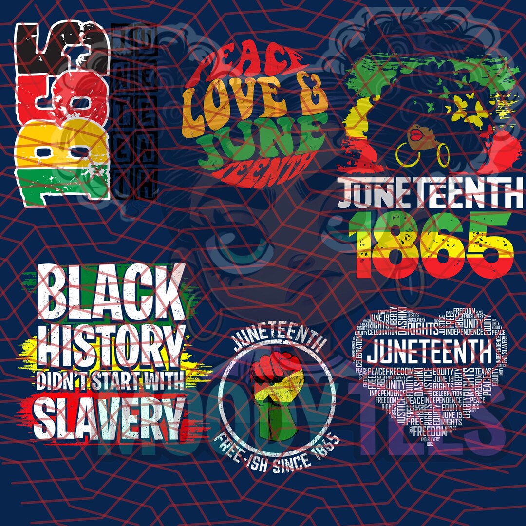 Juneteenth PNG 6 Piece Bundle Designs | Black History PNG | Celebrate ...