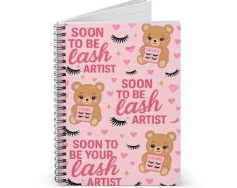 Cuaderno para futuros artistas de pestañas: Diseño de osito de peluche, esencial para el entrenamiento de pestañas