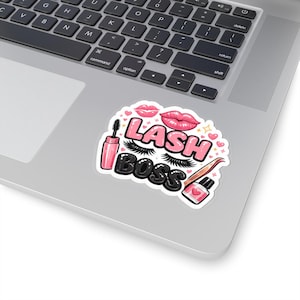 Pegatinas Lash Boss / Pinzas para pestañas con máscara de pestañas Esmalte de uñas Pegatina con corte de beso imagen 1