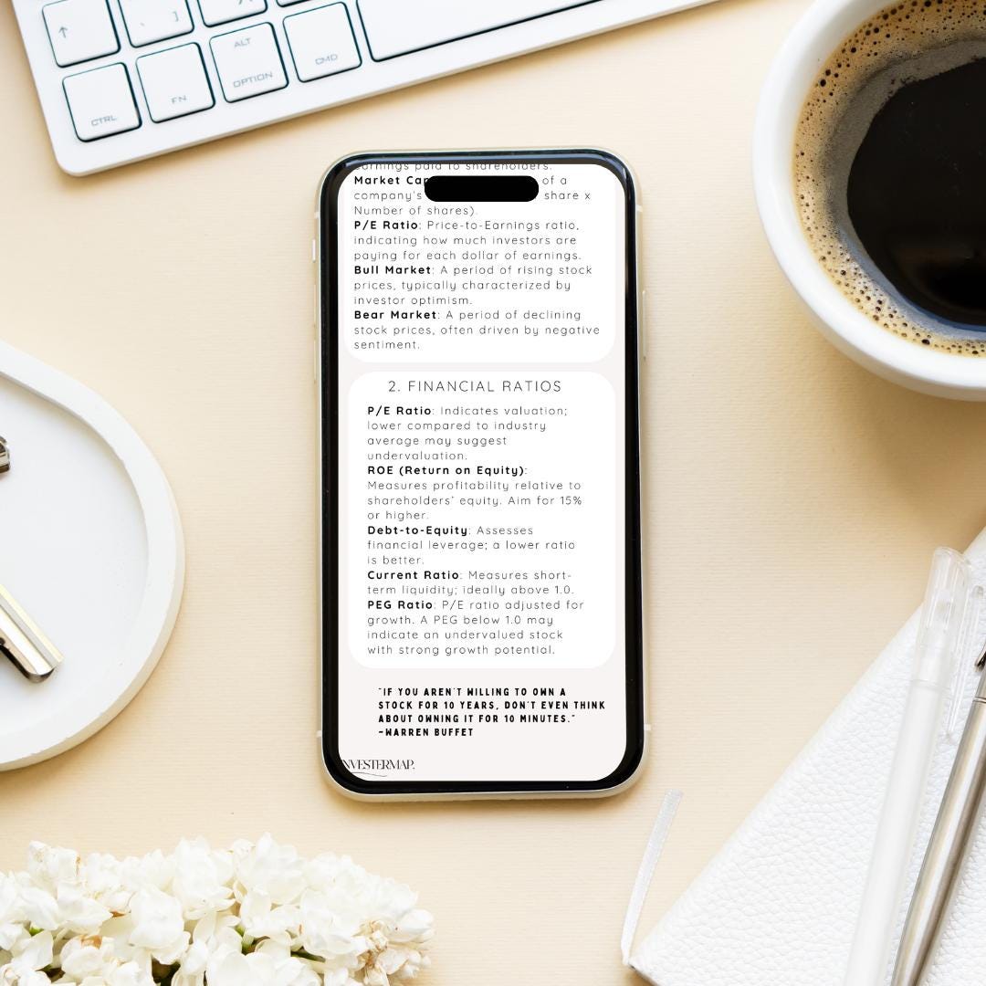 Investing Cheat Sheet Basics Of Investing Stock Market Guide