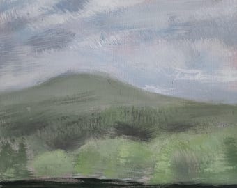 Study, Lake in Silvery Light - original art, landscape painting - by Irene Stapleford - wantknot shop