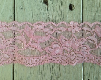 Wide Stretch PINK no. 399  -2  inch -5 yards for 7.50