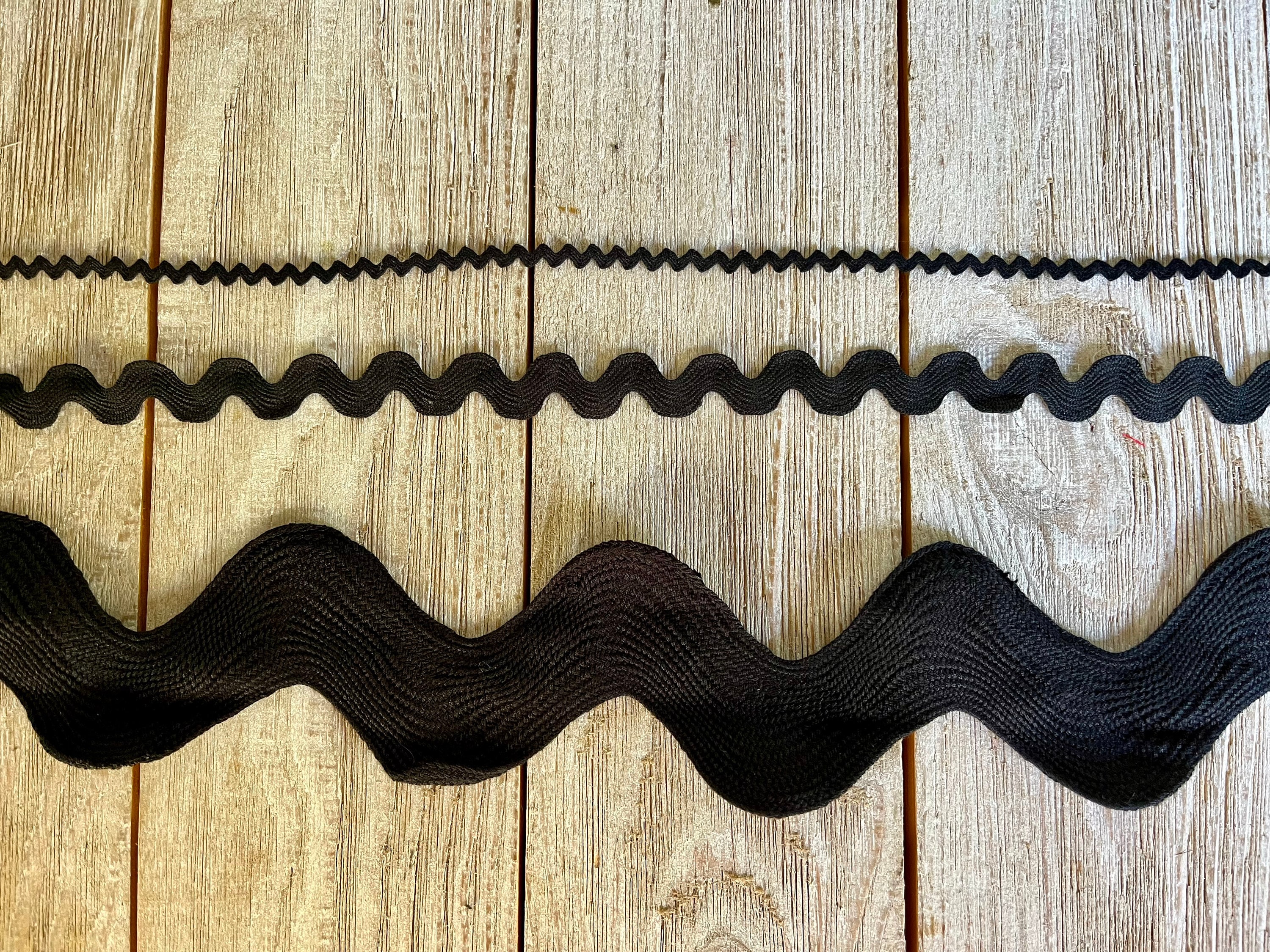 BLACK RIC RAC--3 Different Sizes--2 Yards - Etsy