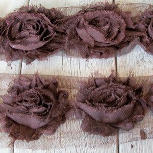 Shabby PEACH Rose Trim on Net-2 1/2 inch 1/2 yard and 1 yard image 4