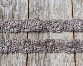 Stretch Lace-TAUPE-1 inch -5 and 10 yards