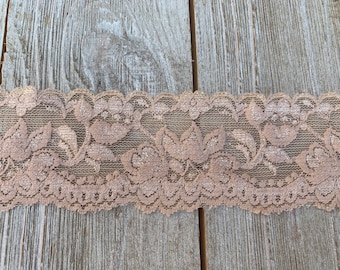 Wide Lace BEIGE no. 399- 2 inch -2 yards for 2.99