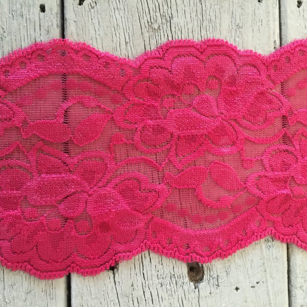Hot Pink Lace Etsy