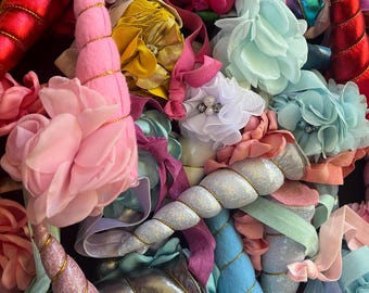 Premade UNICORN HORN HEADBANDS-many colors!